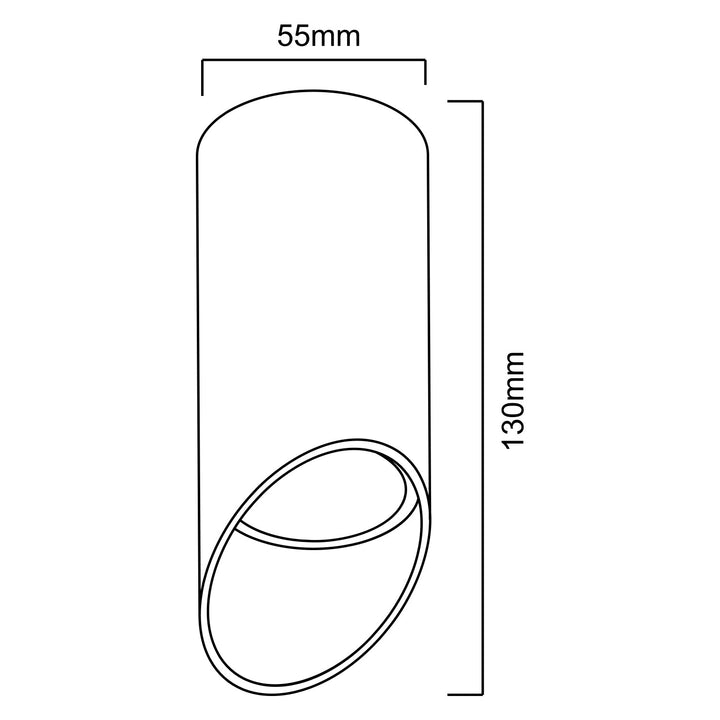 Maclean surface-mounted luminaire / tube, spot, round, aluminum, GU10, 55x130mm, color white, MCE360 W 3pcs + LED bulb GU10 7W Maclean Energy MCE437 WW warm white 3000K, 220-240V~, 50/60Hz, 3pcs