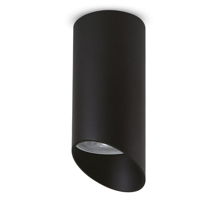 Maclean surface-mounted luminaire / tube, spot, round, aluminum, GU10, 55x130mm, black color, MCE360 B 3pcs + LED bulb GU10 7W Maclean Energy MCE437 WW warm white 3000K, 220-240V~, 50/60Hz, 3pcs