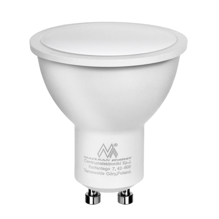 Maclean surface-mounted luminaire / tube, spot, round, aluminum, GU10, 55x130mm, black color, MCE361 B + LED bulb GU10 7W Maclean Energy MCE437 WW warm white 3000K, 220-240V~, 50/60Hz, 490 lm