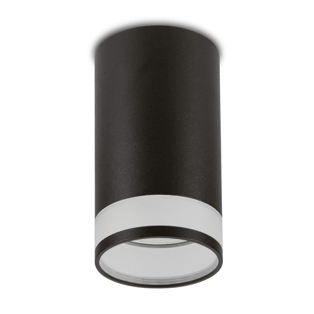 Maclean surface mount / tube luminaire, spot, round, aluminum, GU10, 55x130mm, black color, MCE361 B + LED bulb GU10 7W Maclean Energy MCE437 NW neutral white 4000K, 220-240V~, 50/60Hz, 490lm