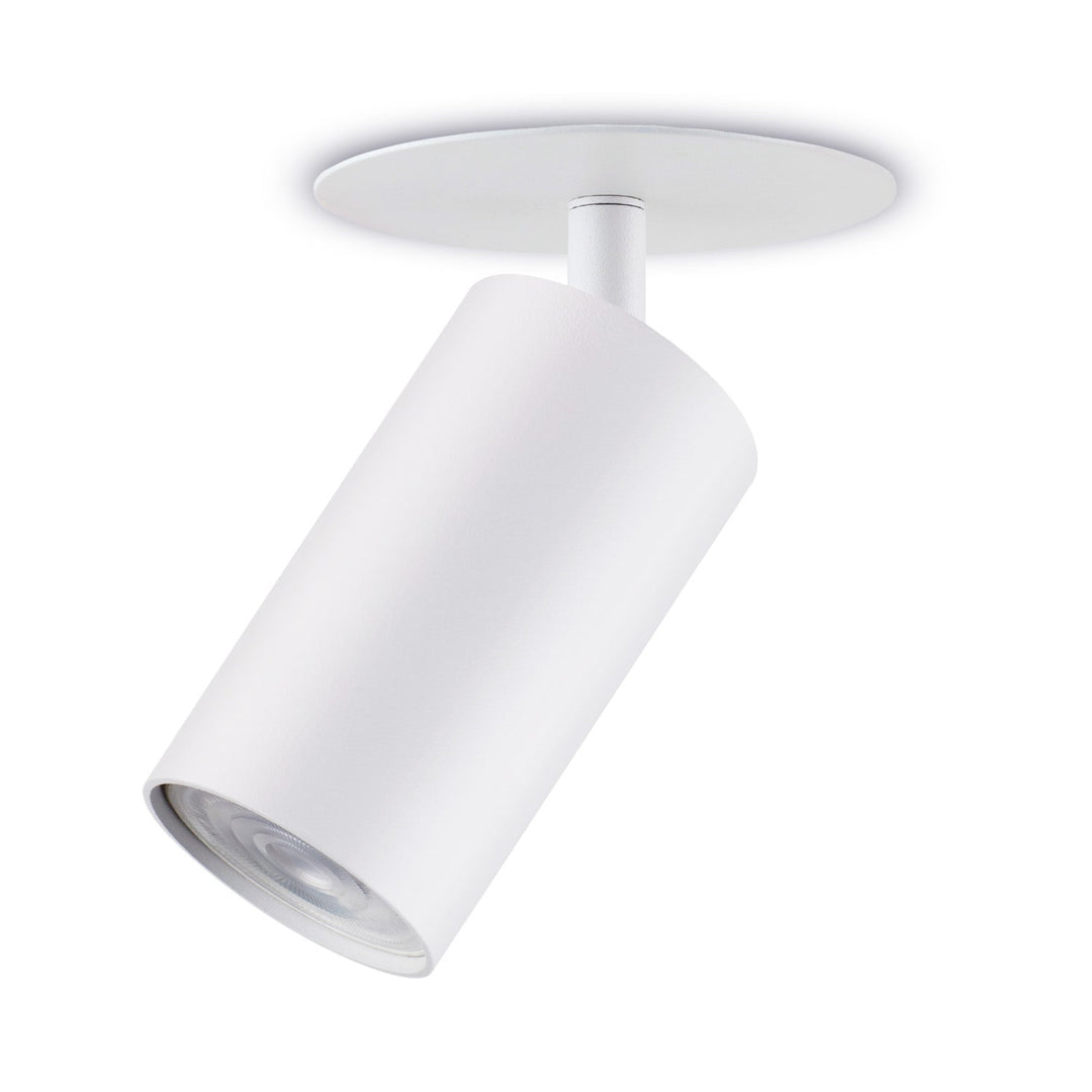 Maclean flush mount / tube luminaire, spot, round, aluminum, GU10, 55x130mm, white, MCE364 W + LED bulb GU10 7W Maclean Energy MCE437 WW warm white 3000K, 220-240V~, 50/60Hz, 490lm