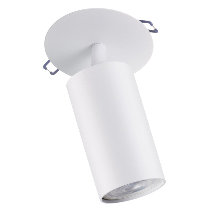 Maclean flush mount / tube luminaire, spot, round, aluminum, GU10, 55x130mm, white color, MCE364 W 3pcs+LED bulb GU10 7W Maclean Energy MCE437 WW warm white 3000K, 220-240V~, 50/60Hz 3pcs