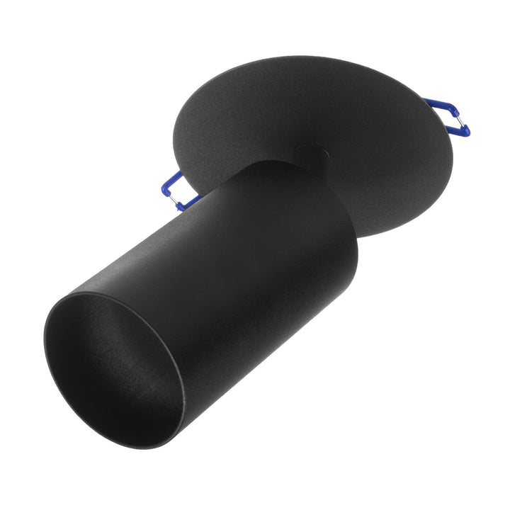 Maclean flush mount / tube luminaire, spot, round, aluminum, GU10, 55x130mm, black color, MCE364 B+LED bulb GU10 7W Maclean Energy MCE437 WW warm white 3000K, 220-240V~, 50/60Hz, 490lm