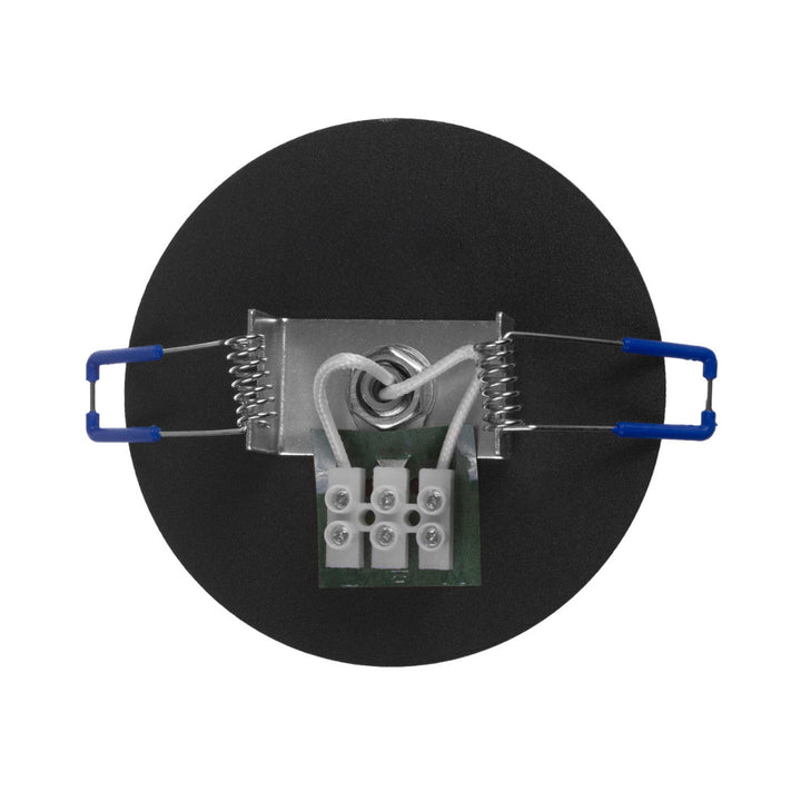 Maclean flush mount / tube luminaire, spot, round, aluminum, GU10, 55x130mm, black color, MCE364 B+LED bulb GU10 7W Maclean Energy MCE437 WW warm white 3000K, 220-240V~, 50/60Hz, 490lm