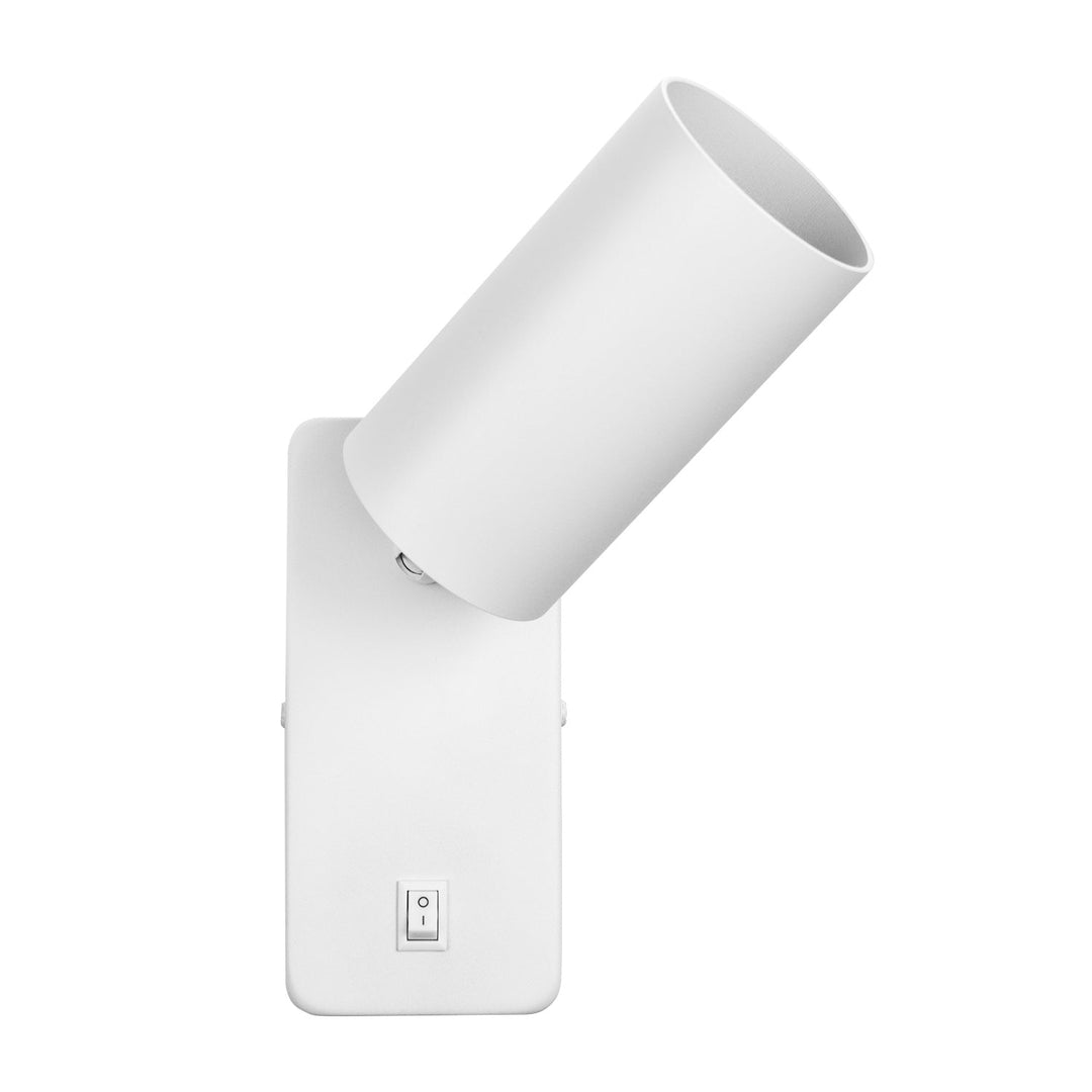 Wall lamp / wall lamp Maclean, spot, round, GU10, with switch 55x90mm, white color, MCE369 W 2pcs+ LED bulb GU10 7W Maclean Energy MCE437 WW warm white 3000K, 220-240V~, 50/60Hz, 2pcs