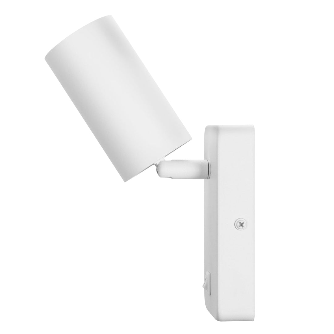 Wall lamp / wall lamp Maclean, spot, round, GU10, with switch 55x90mm, white color, MCE369 W 2pcs+ LED bulb GU10 7W Maclean Energy MCE437 WW warm white 3000K, 220-240V~, 50/60Hz, 2pcs