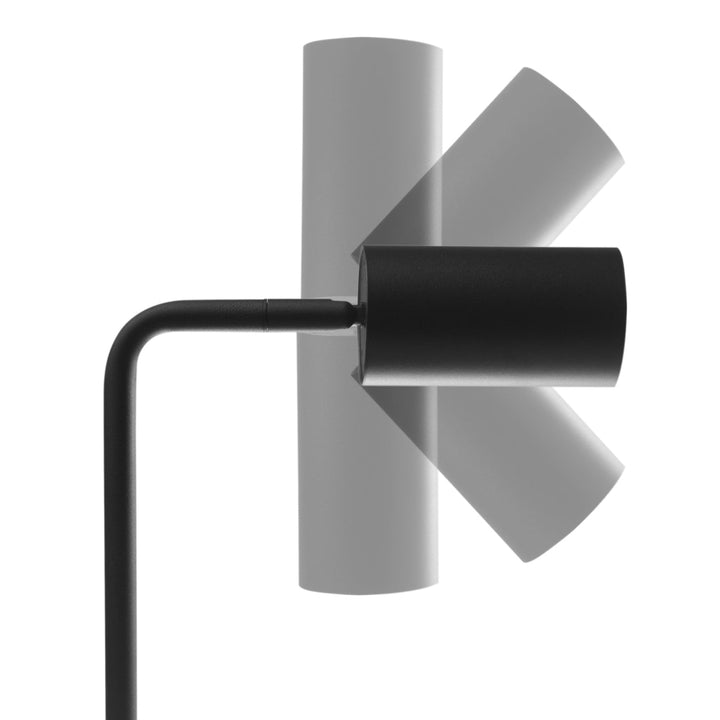 Maclean GU10 desk lamp, spot, round, GU10, with 55x90mm switch, black color, MCE370 B +LED bulb GU10 7W Maclean Energy MCE437 WW warm white 3000K, 220-240V~, 50/60Hz, 490lm