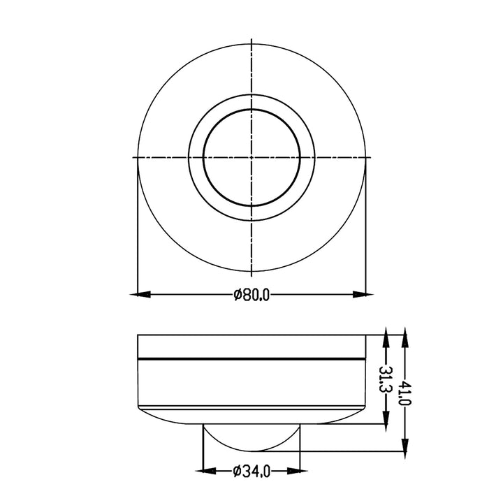 Maclean PIR motion sensor, 6m range, ceiling mounted, max load 1200W, IP20, MCE314 W 4 pieces