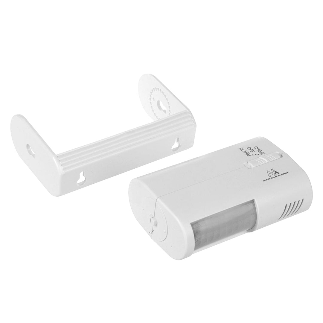 Maclean Wireless Entry Indicator, PIR sensor, range 8m, powered by 9V DC battery, volume over 70dB, MCE311 W, 2 pieces