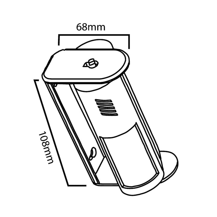 Maclean Wireless Entry Indicator, PIR sensor, range 8m, powered by 9V DC battery, volume over 70dB, MCE311 W, 2 pieces