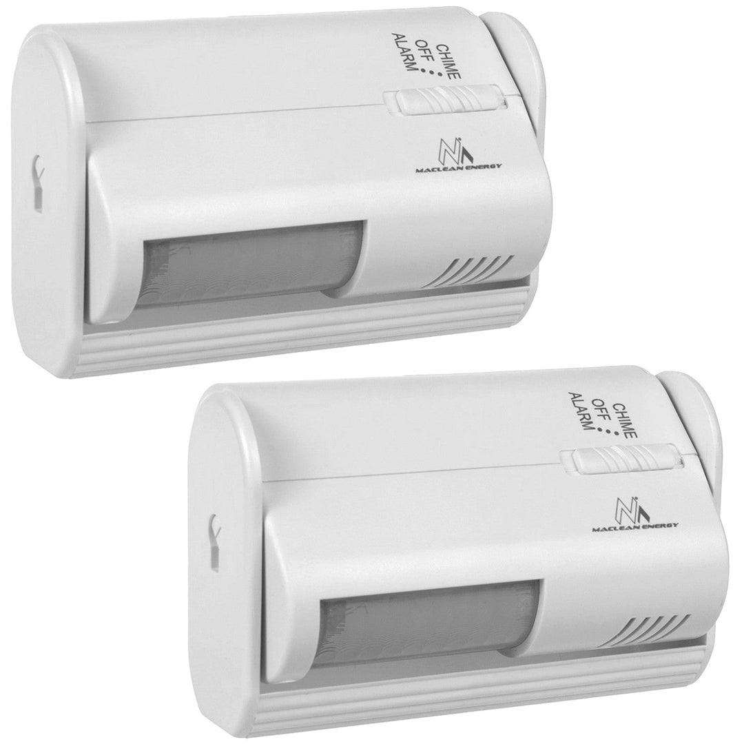 Maclean Wireless Entry Indicator, PIR sensor, range 8m, powered by 9V DC battery, volume over 70dB, MCE311 W, 2 pieces