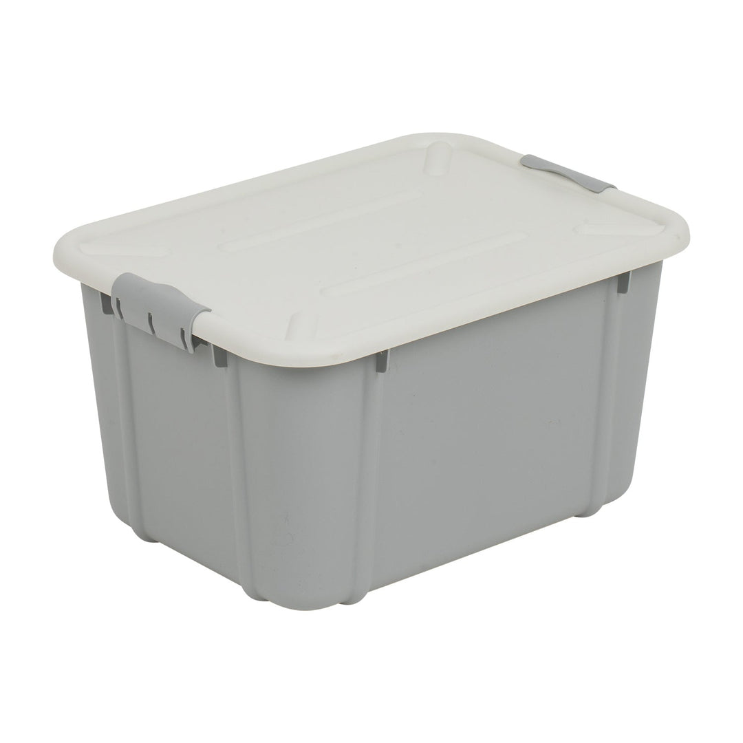 BranQ Velur 16L storage container with lid light grey