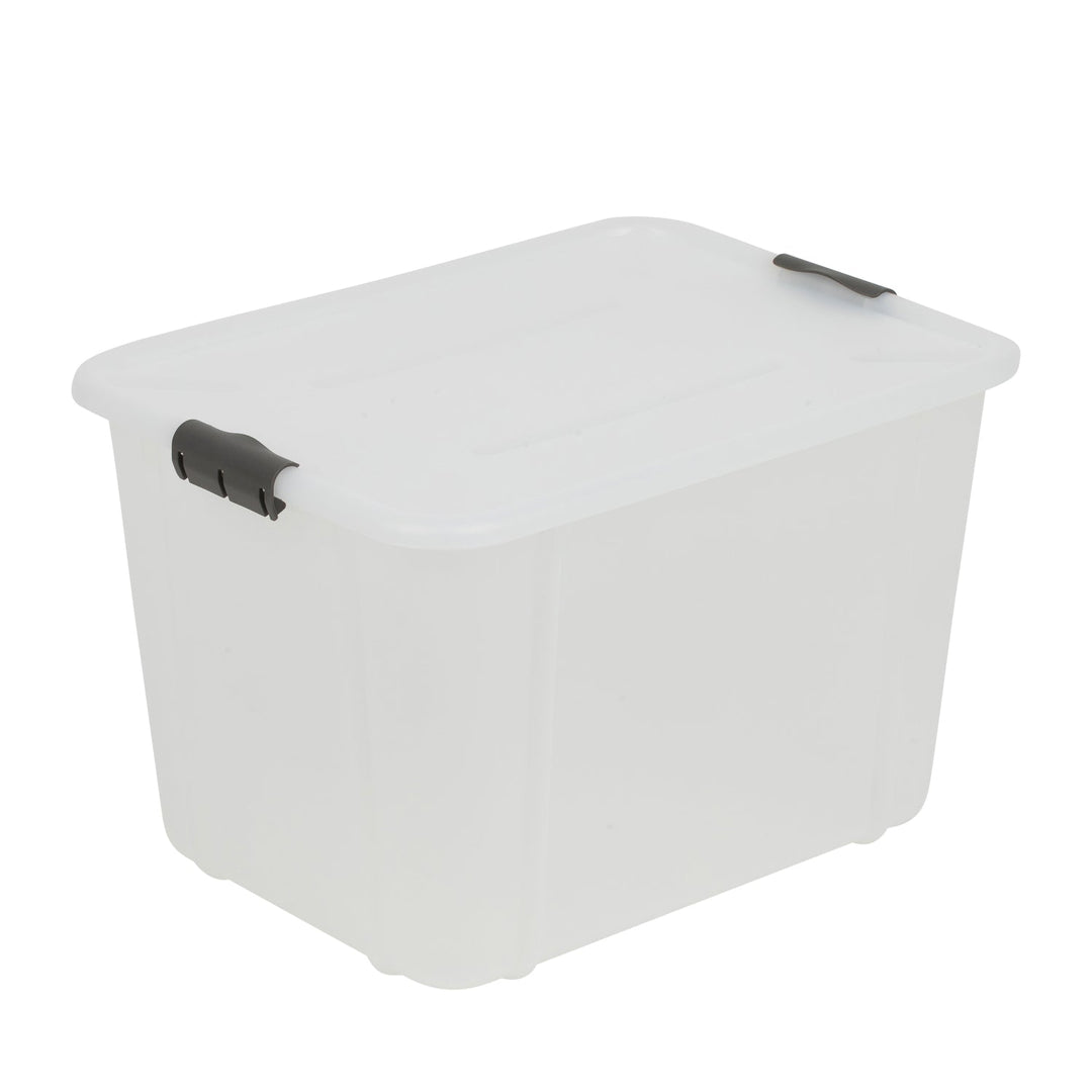 BranQ Velur 30L storage container with lid transparent