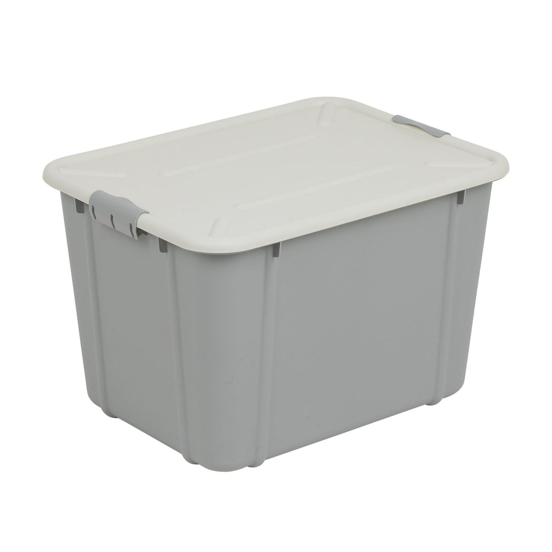 BranQ Velur 30L storage container with lid light grey