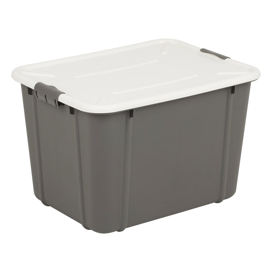 BranQ Velur 30L storage container with lid dark grey