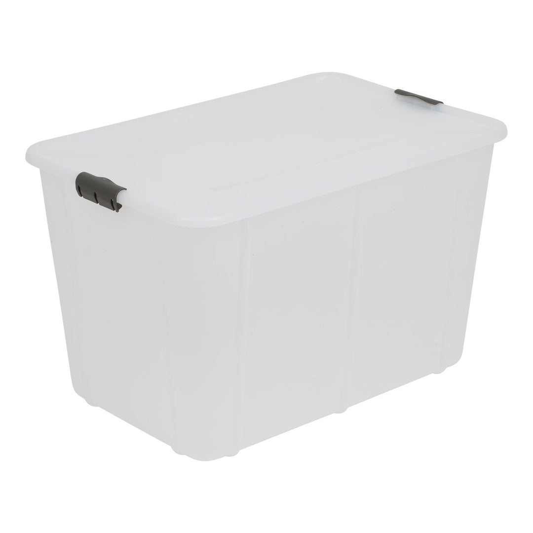 BranQ Velur 60L storage container with lid transparent