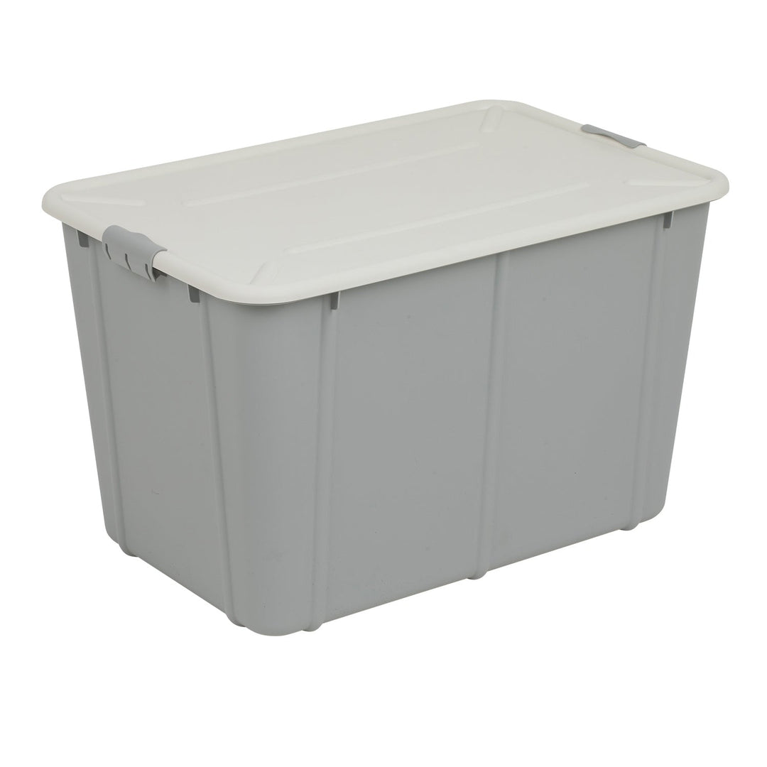 BranQ Velur 60L storage container with lid light grey