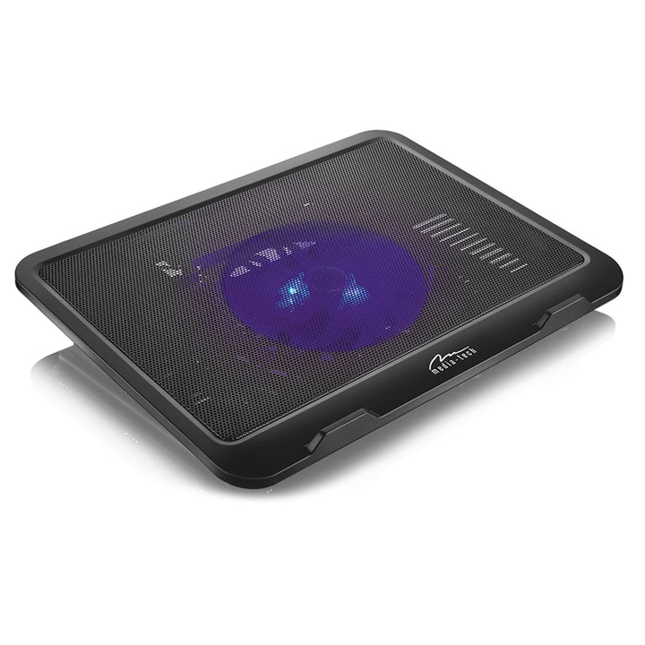 SILENT COOLING PAD - Cooling pad for laptops 15.6" and smaller, quiet, efficient, 13.5cm fans, pass-through USB port
