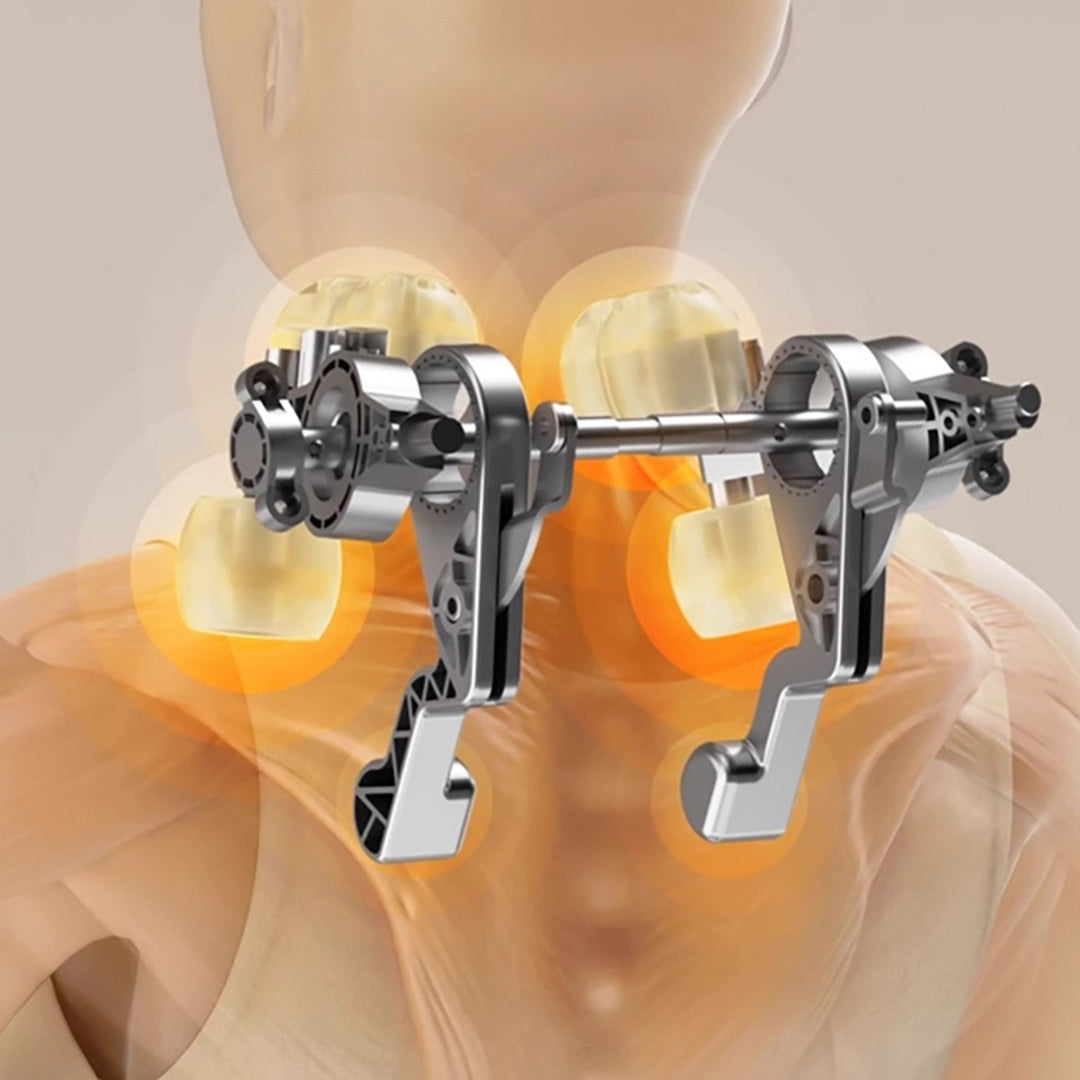 Shoulder and neck massager. Shiatsu, 5D imitation hands, 6 massage heads, 3 modes, 3 speeds, Cordless, USB-C charging port NECK &amp; SHOULDERS MASSAGER