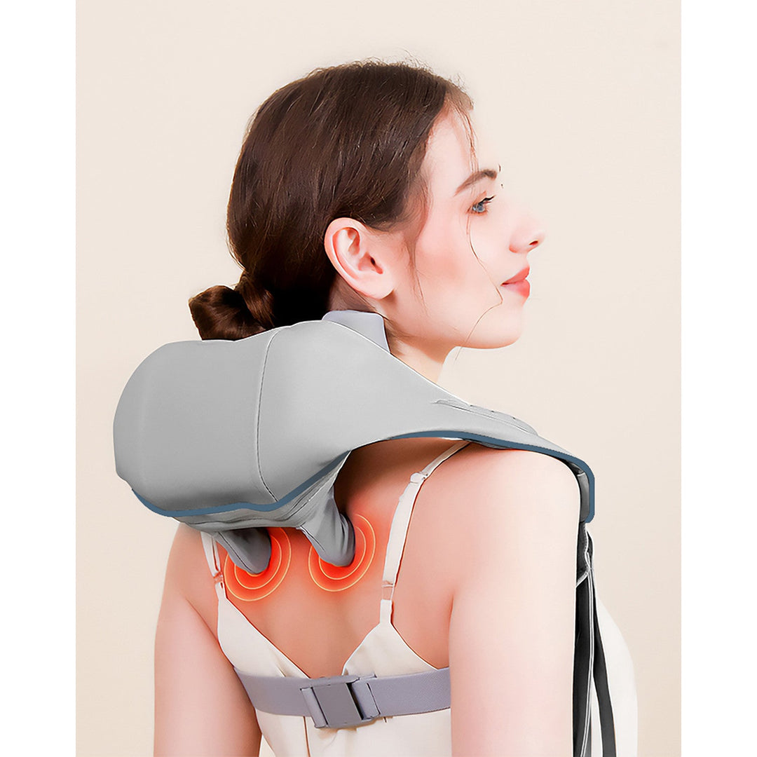 Shoulder and neck massager. Shiatsu, 5D imitation hands, 6 massage heads, 3 modes, 3 speeds, Cordless, USB-C charging port NECK &amp; SHOULDERS MASSAGER