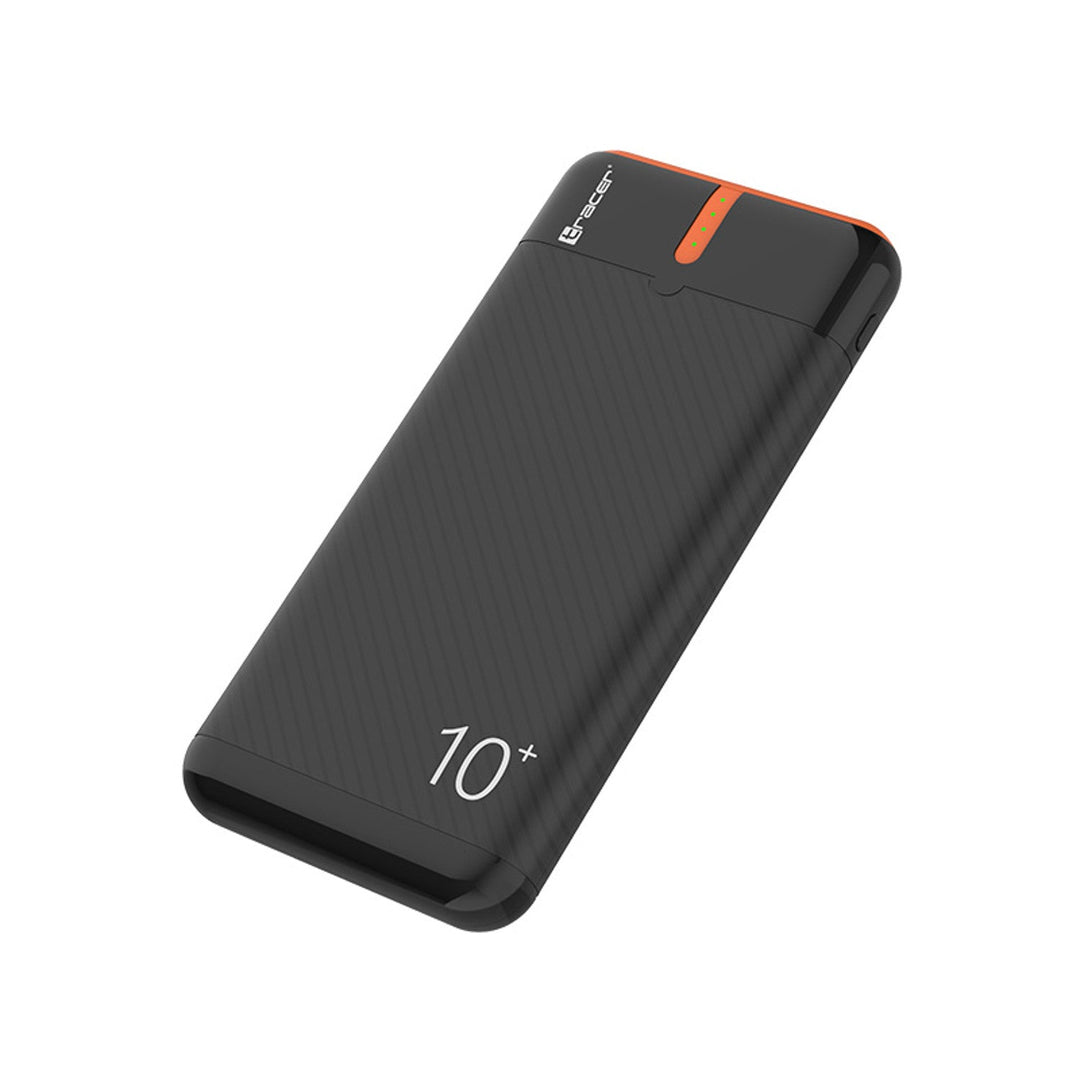 Tracer Powerbank, 10000 mAh, black and orange, USB C, 2A, EnerGo