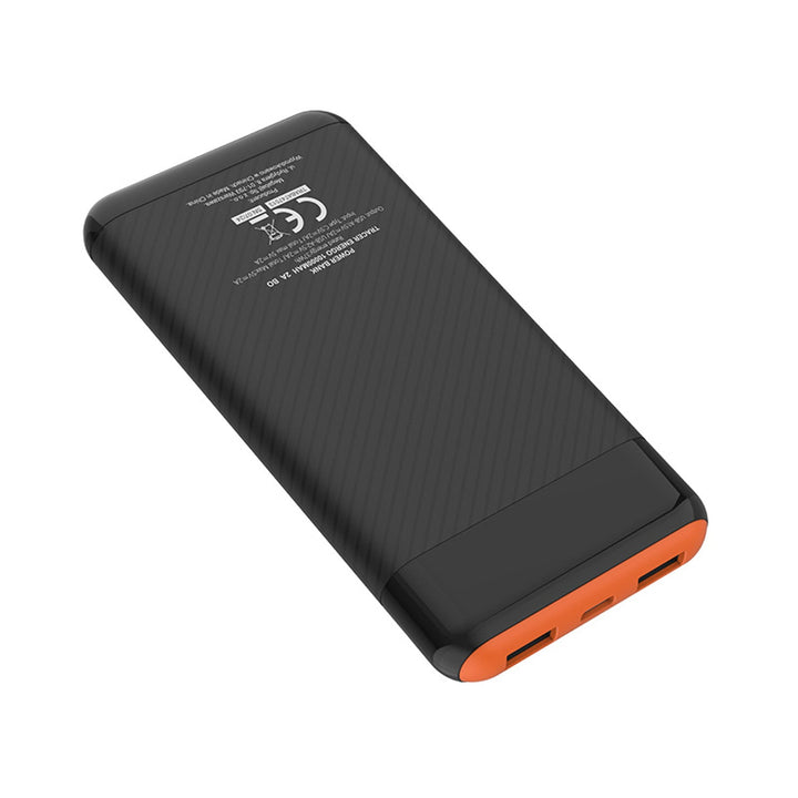 Tracer Powerbank, 10000 mAh, black and orange, USB C, 2A, EnerGo