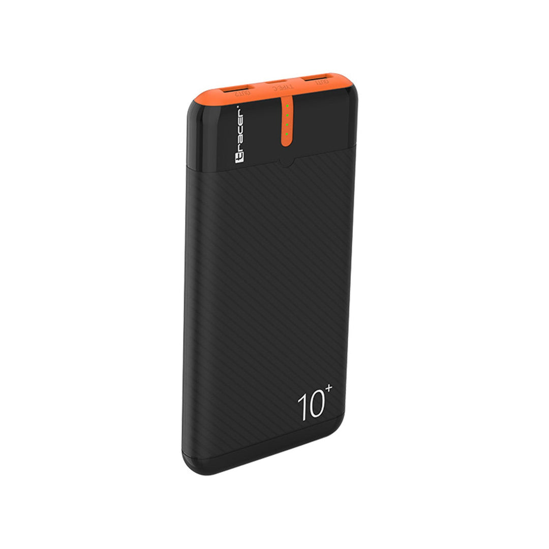 Tracer Powerbank, 10000 mAh, black and orange, USB C, 2A, EnerGo