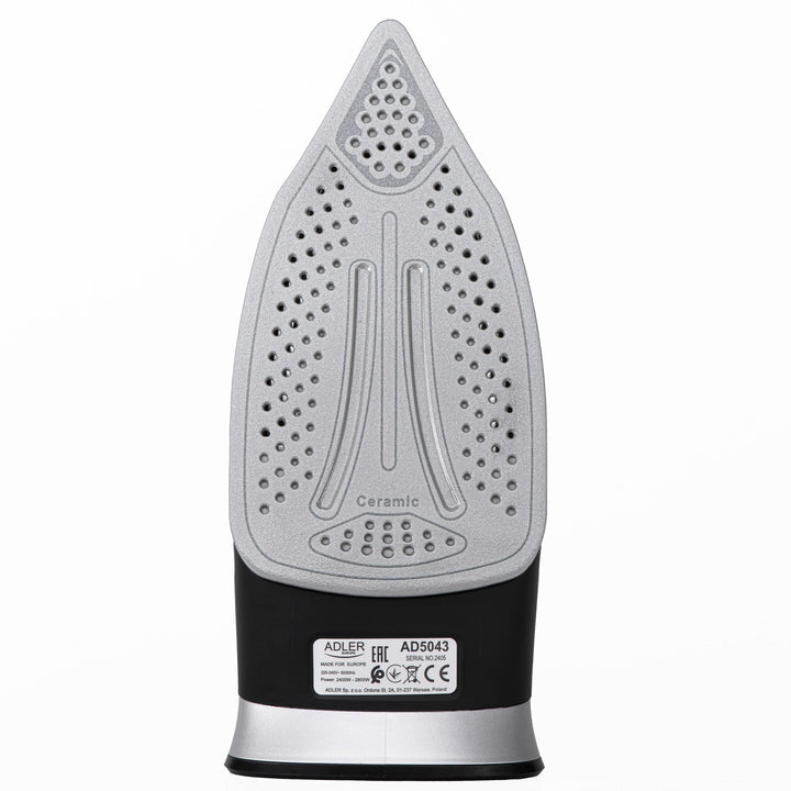 Adler steam iron, cordless, ceramic soleplate, 2800W, AD 5043