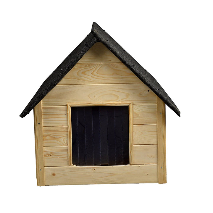 Kennel for dog, cat Woodok, insulated, wooden, large XL, for self-assembly and painting, impregnated bleached oak for Dogs up to 20 kg