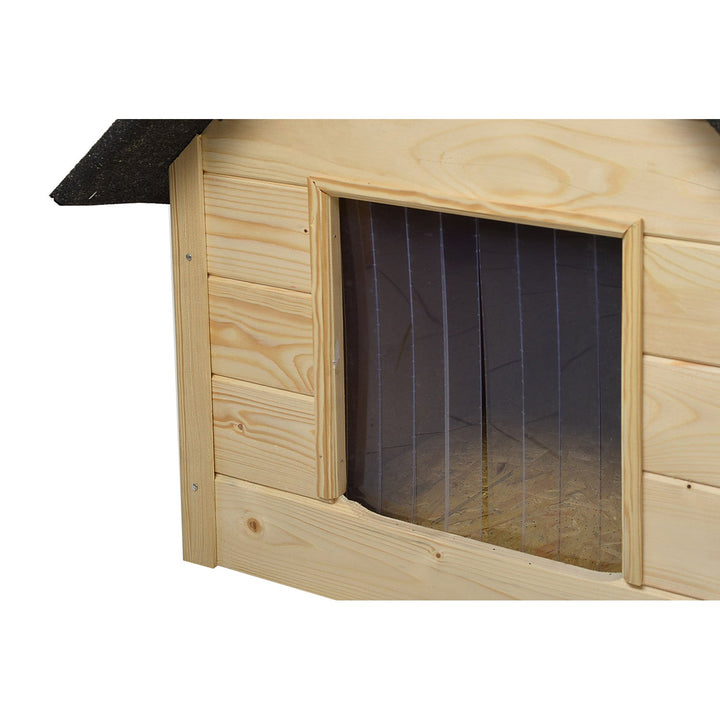 Kennel for dog, cat Woodok, insulated, wooden, large XL, for self-assembly and painting, impregnated bleached oak for Dogs up to 20 kg