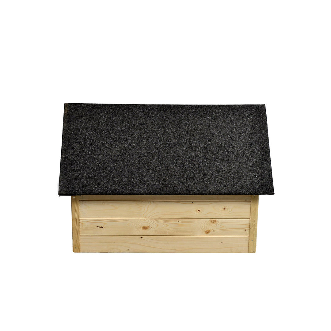 Kennel for dog, cat Woodok, insulated, wooden, large XL, for self-assembly and painting, impregnated bleached oak for Dogs up to 20 kg