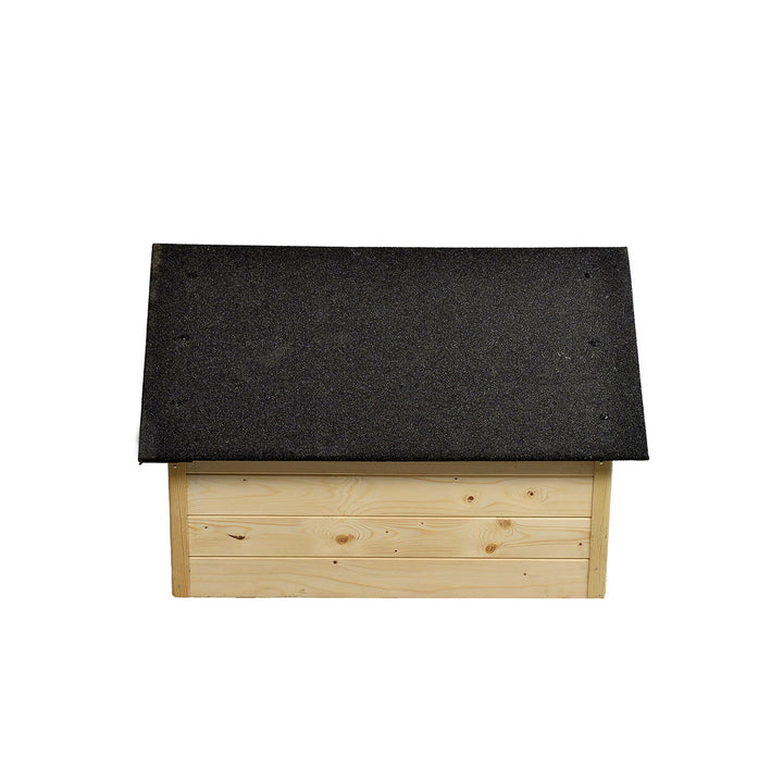 Kennel for dog, cat Woodok, insulated, wooden, large XL, for self-assembly and painting, impregnated bleached oak for Dogs up to 20 kg
