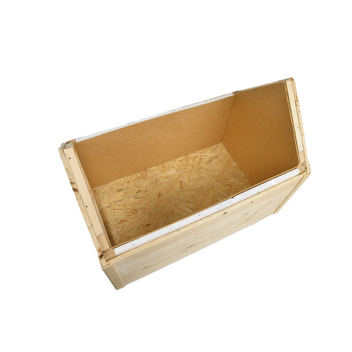 Kennel for dog, cat Woodok, insulated, wooden, large XL, for self-assembly and painting, impregnated bleached oak for Dogs up to 20 kg