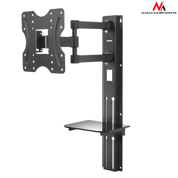 Maclean TV mount with DVD shelf, vesa 200x200 , 23"-42", 30kg, MC-771+HDMI 2.0 4K 3D UHD 1.8m CABLE 48 bit