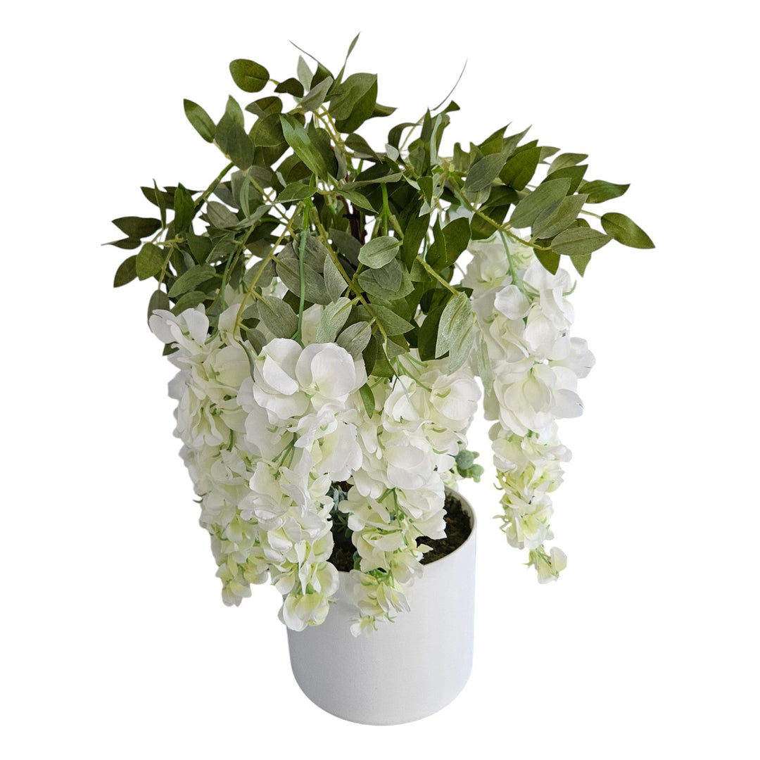Artificial wisteria Damich, 3-stem flowers, 9 inflorescences, 9pwb