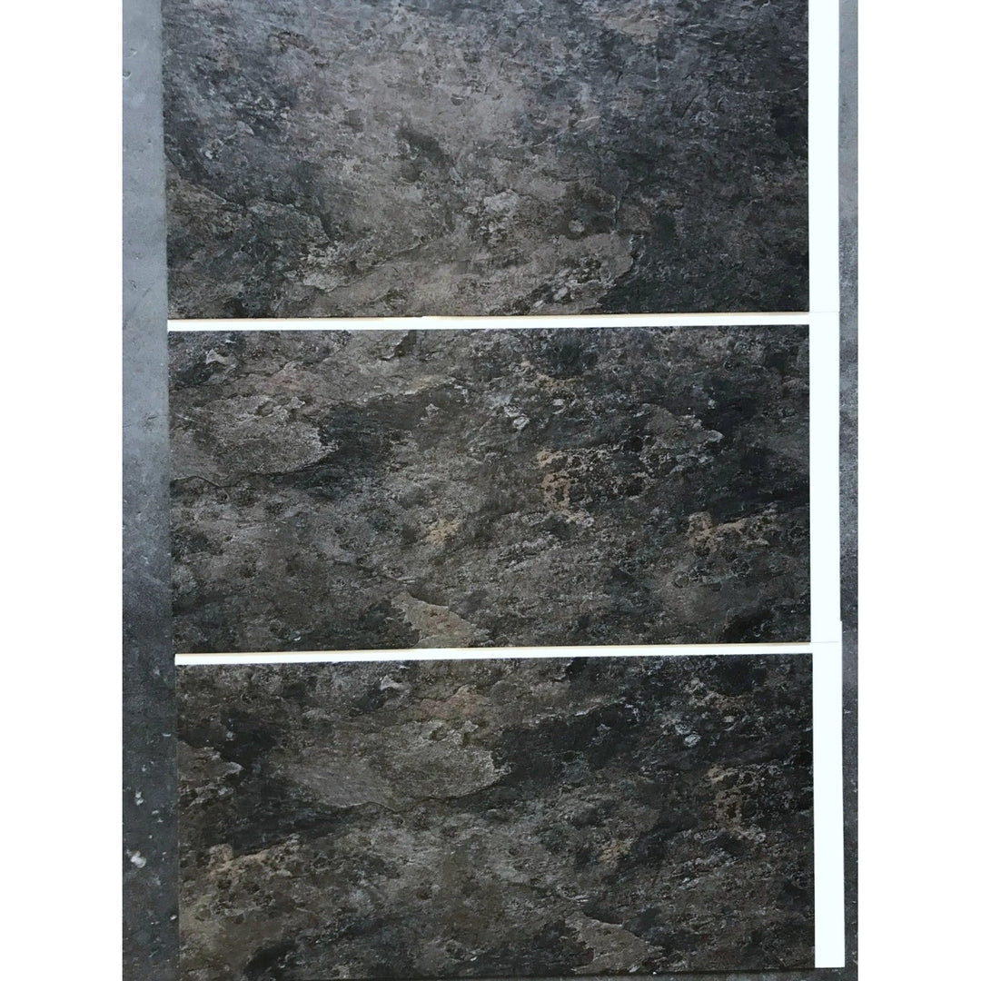 Self-adhesive tiles for wall floor Fliesana, set of 3 pieces, waterproof, pattern natural stone (slate)