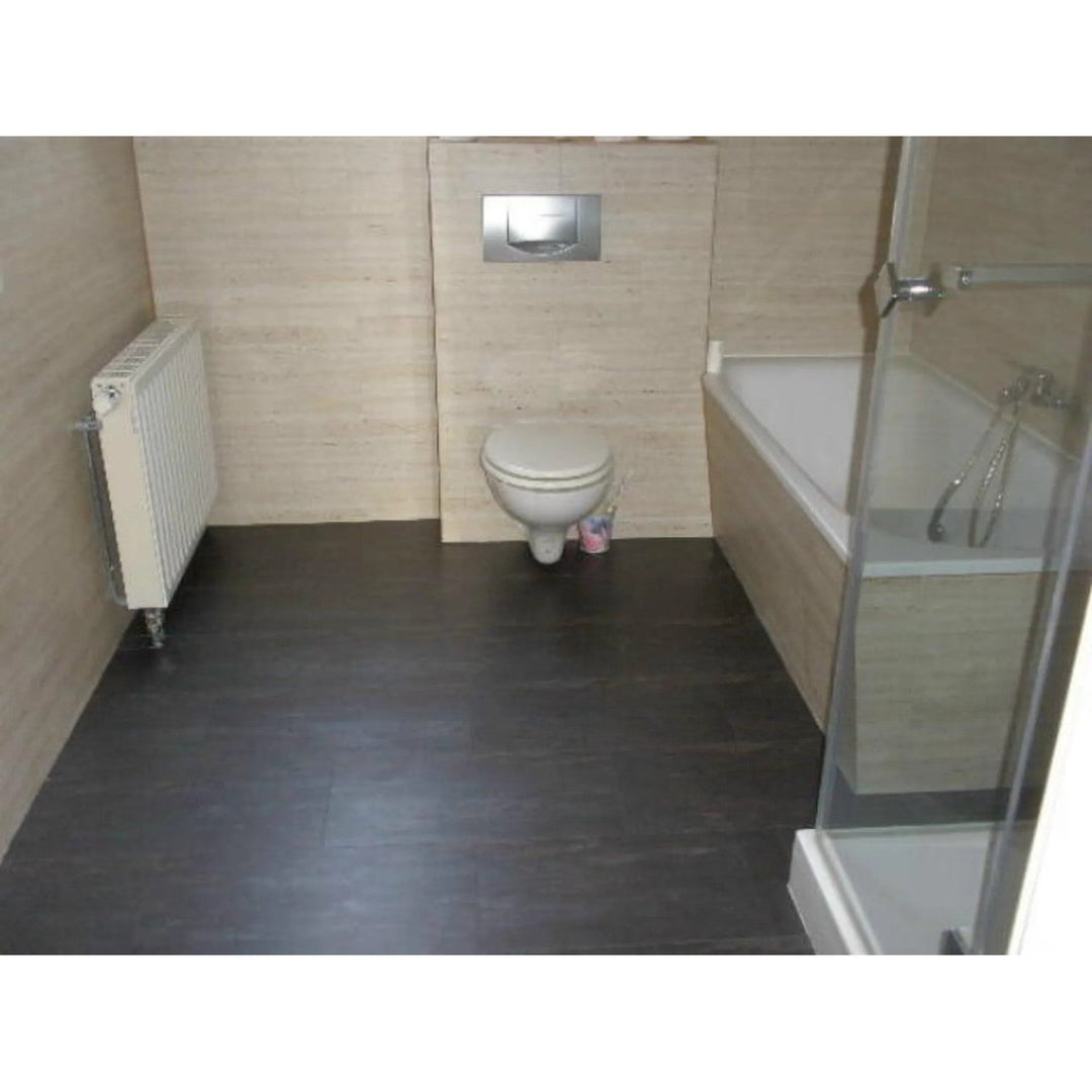 Self-adhesive tiles for wall floor Fliesana, set of 3 pieces, waterproof, natural stone pattern, black color