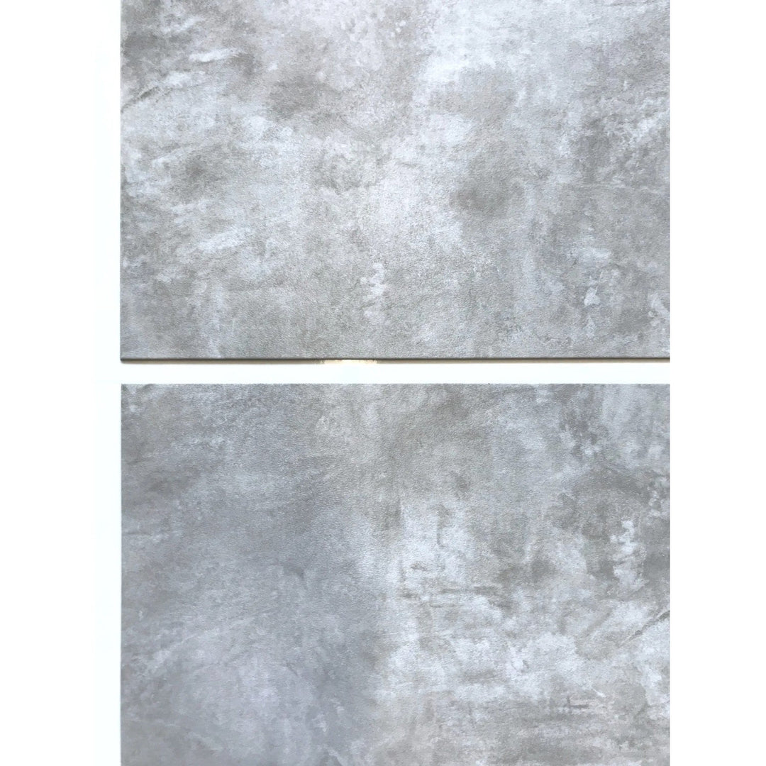 Self-adhesive tiles for wall floor Fliesana, set of 3 pieces, waterproof, pattern light gray concrete