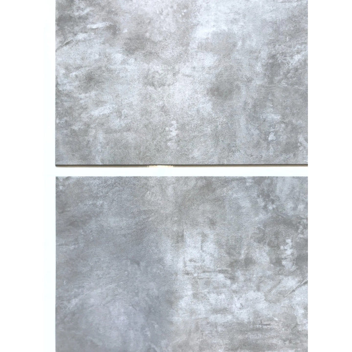 Self-adhesive tiles for wall floor Fliesana, set of 3 pieces, waterproof, pattern light gray concrete