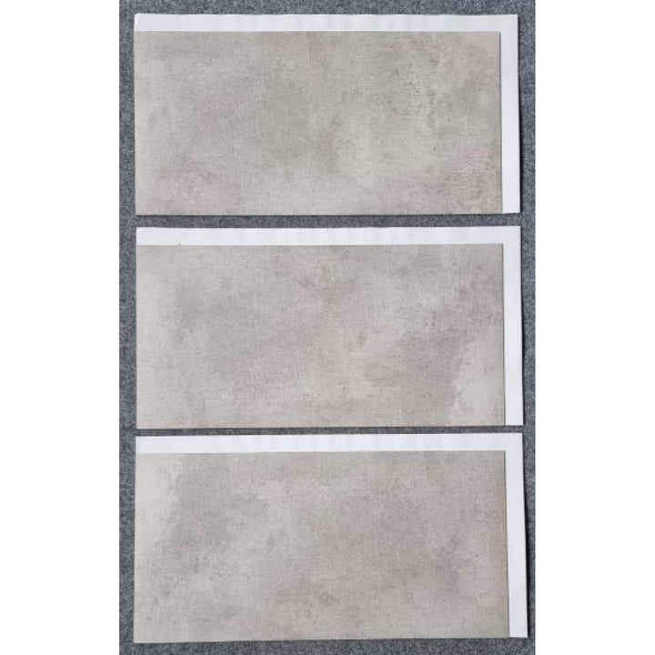 Self-adhesive tiles for wall floor Fliesana, set of 3 pieces, waterproof, concrete effect, light gray color