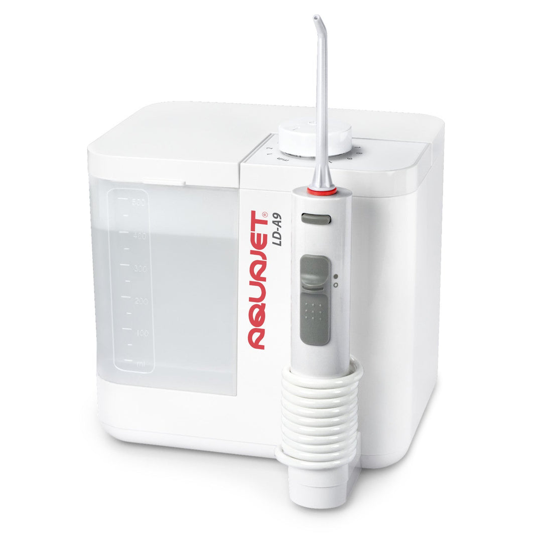 Aquajet irrigator, electronic control, 500ml container, 4 tips, LD-A9