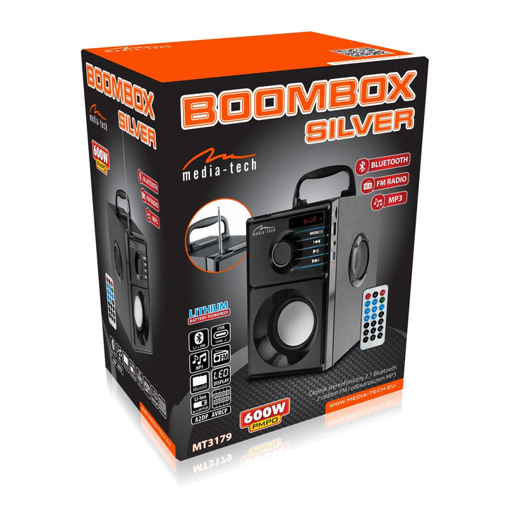 Media-Tech wireless speaker, Bluetooth 5.1, FM radio, AUX, RMS 15W, MT3179