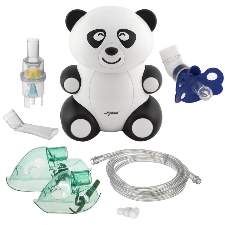 Promedix PR-812 panda children's inhaler, nebulizer kit, masks, filters + pacifier Promedix PR-815