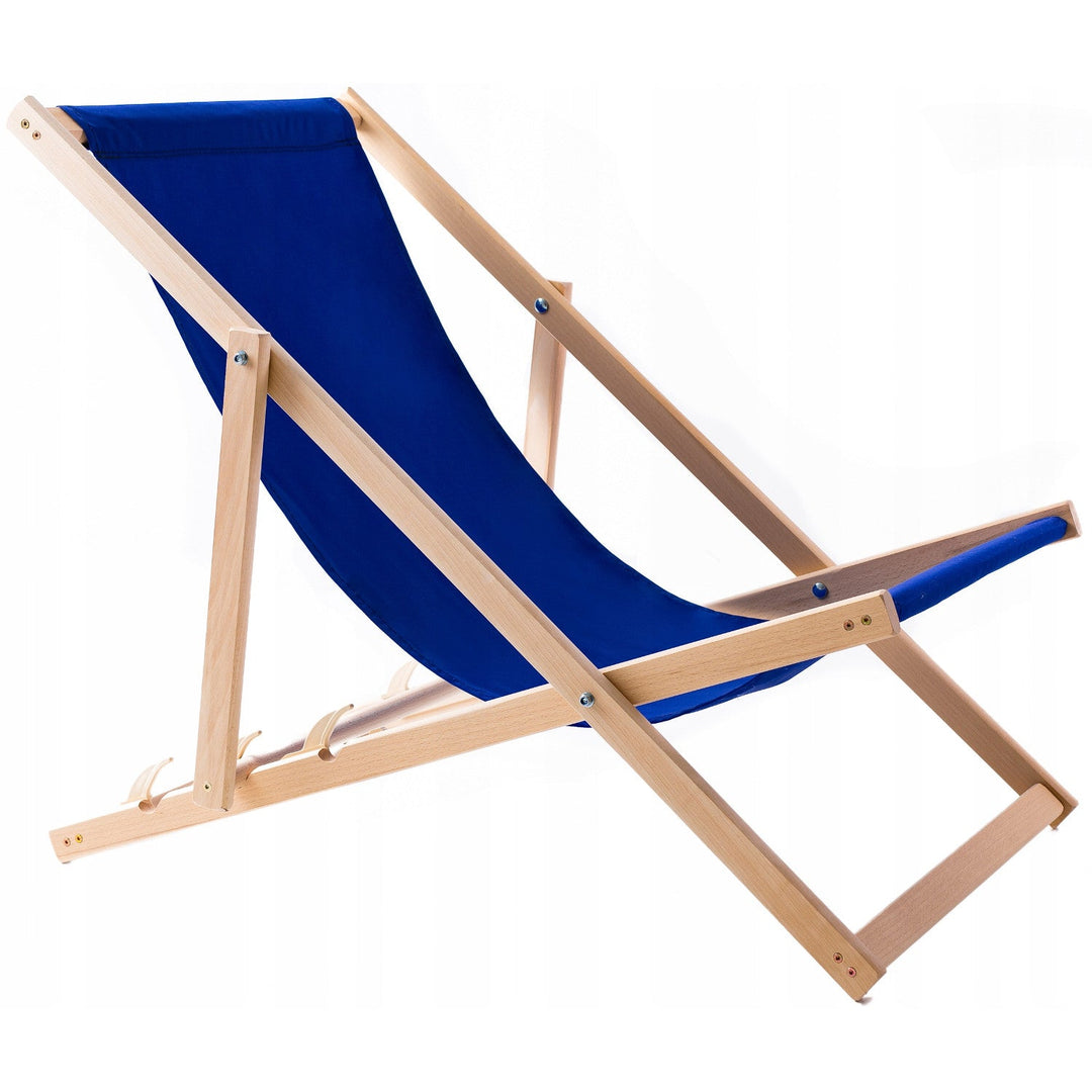 Set of four recliners, lounger chairs, blue, Woodok, assembled