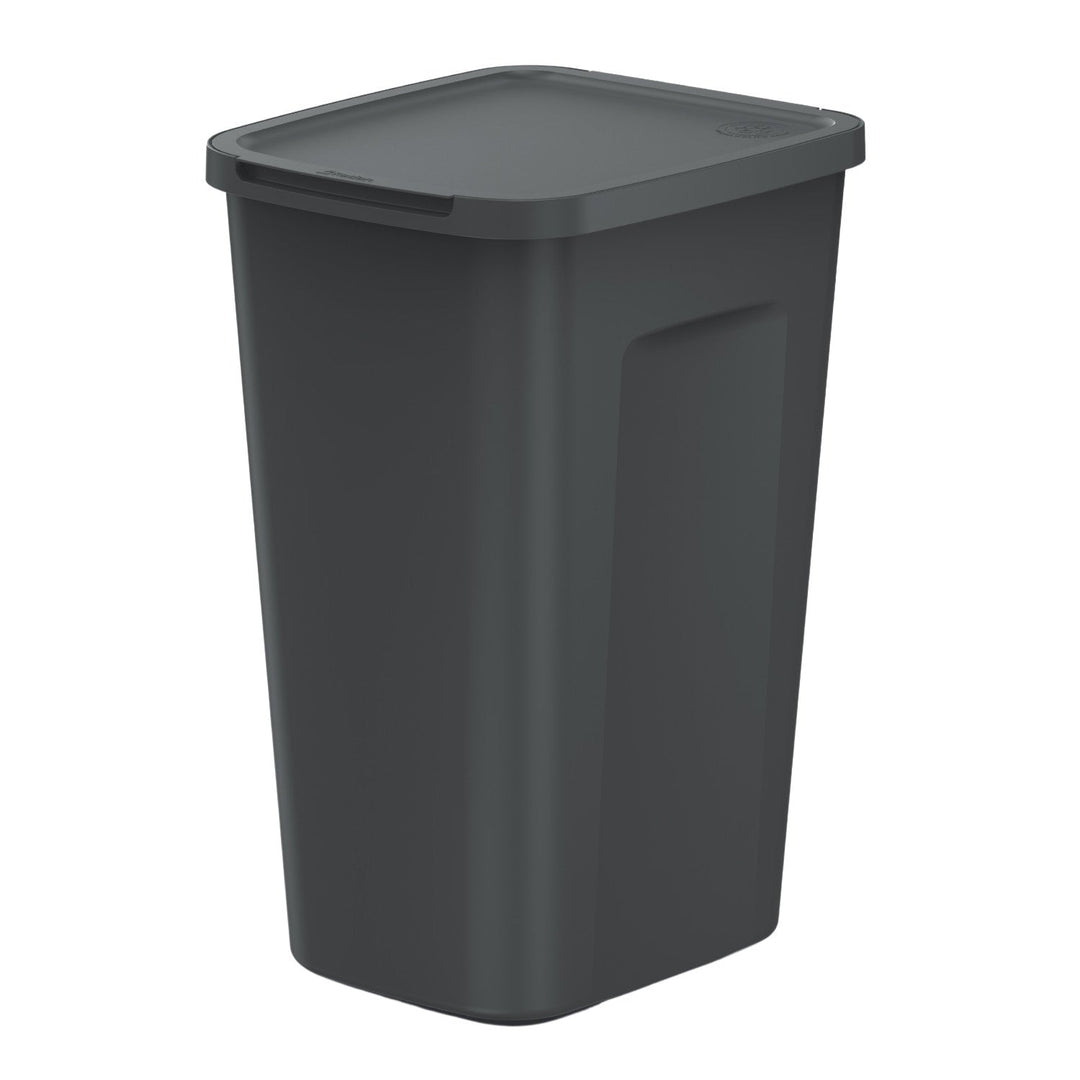 Keden trash garbage can, capacity 50 liters, black, COMPACTA Q PLUS