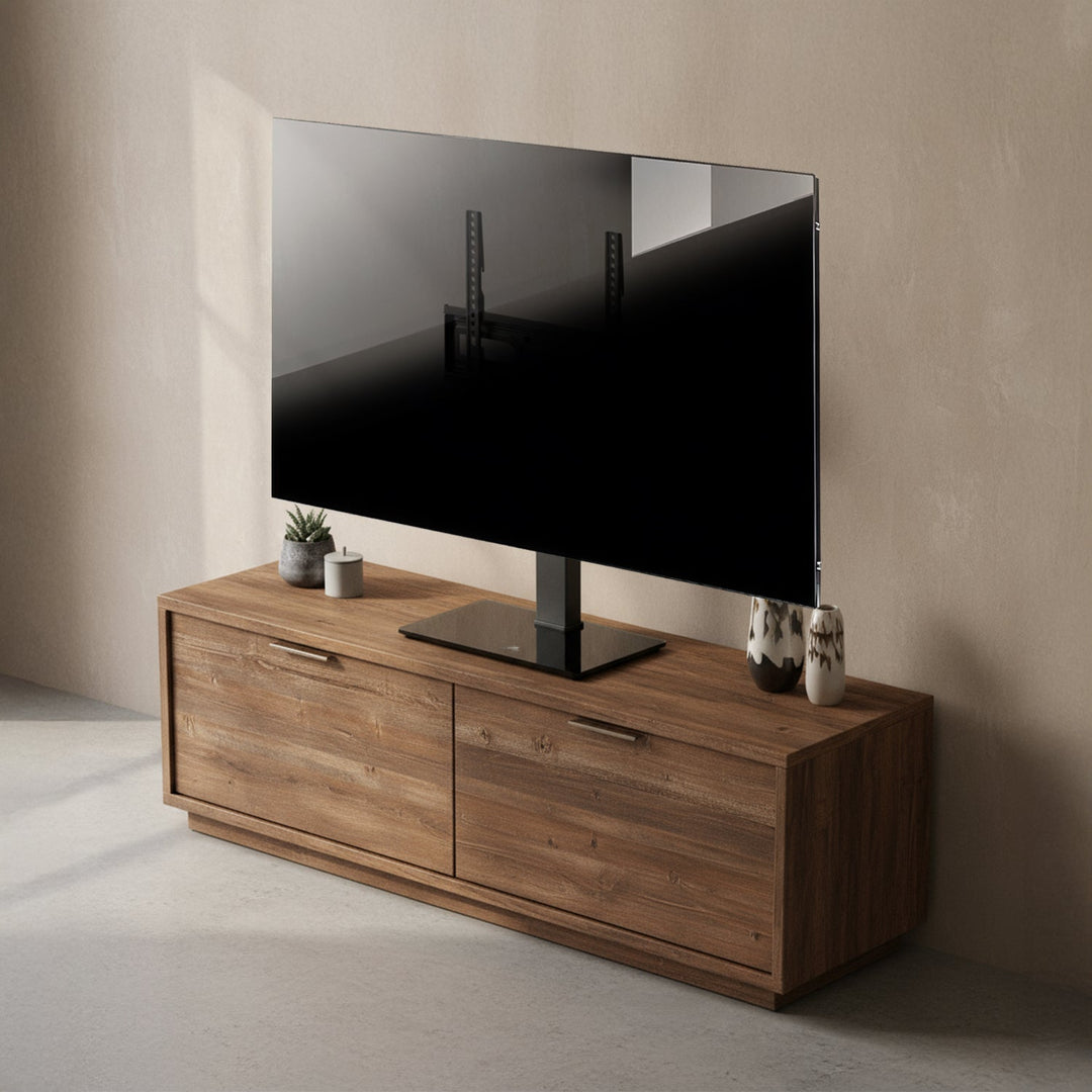 Maclean universal TV stand, for RTV cabinet, stand, max. 40kg, max. VESA 400x400, height and angle adjustment, for 32-65" TV, MC-1240
