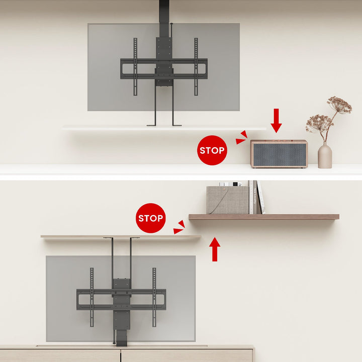 Maclean electric ceiling/floor mount, extendable, 43''-88'', VESA 600x400, max 60kg, 100-240V AC,50/60Hz