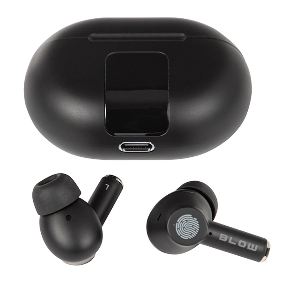 BLOW wireless headphones, Bluetooth 5.3, LED display, ENC system, PRO ENC BLACK