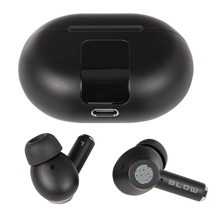 BLOW wireless headphones, Bluetooth 5.3, LED display, ENC system, PRO ENC BLACK