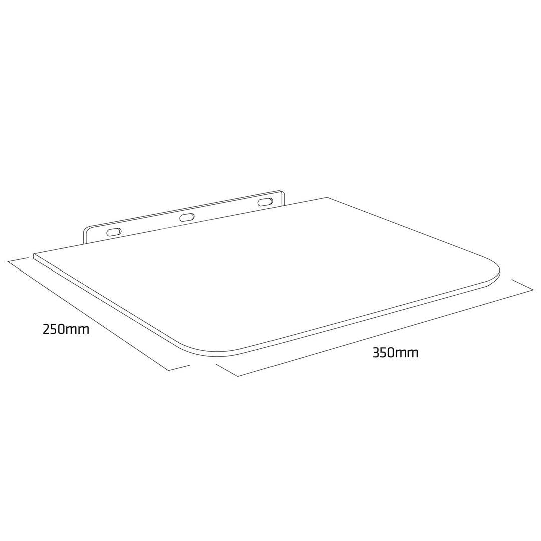 Maclean DVD shelf, max. 10kg, glass, MC-738, 2 pieces